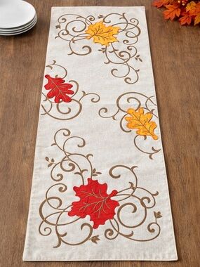 Autumn Table Runner 13”x36” – Decorative & Like New